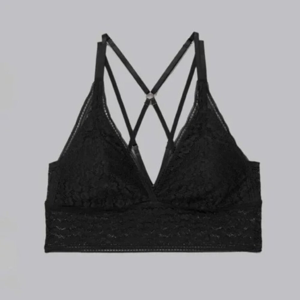 Nwt Luvlette ELEGANT LACE Padded Strappy Bralette XXL